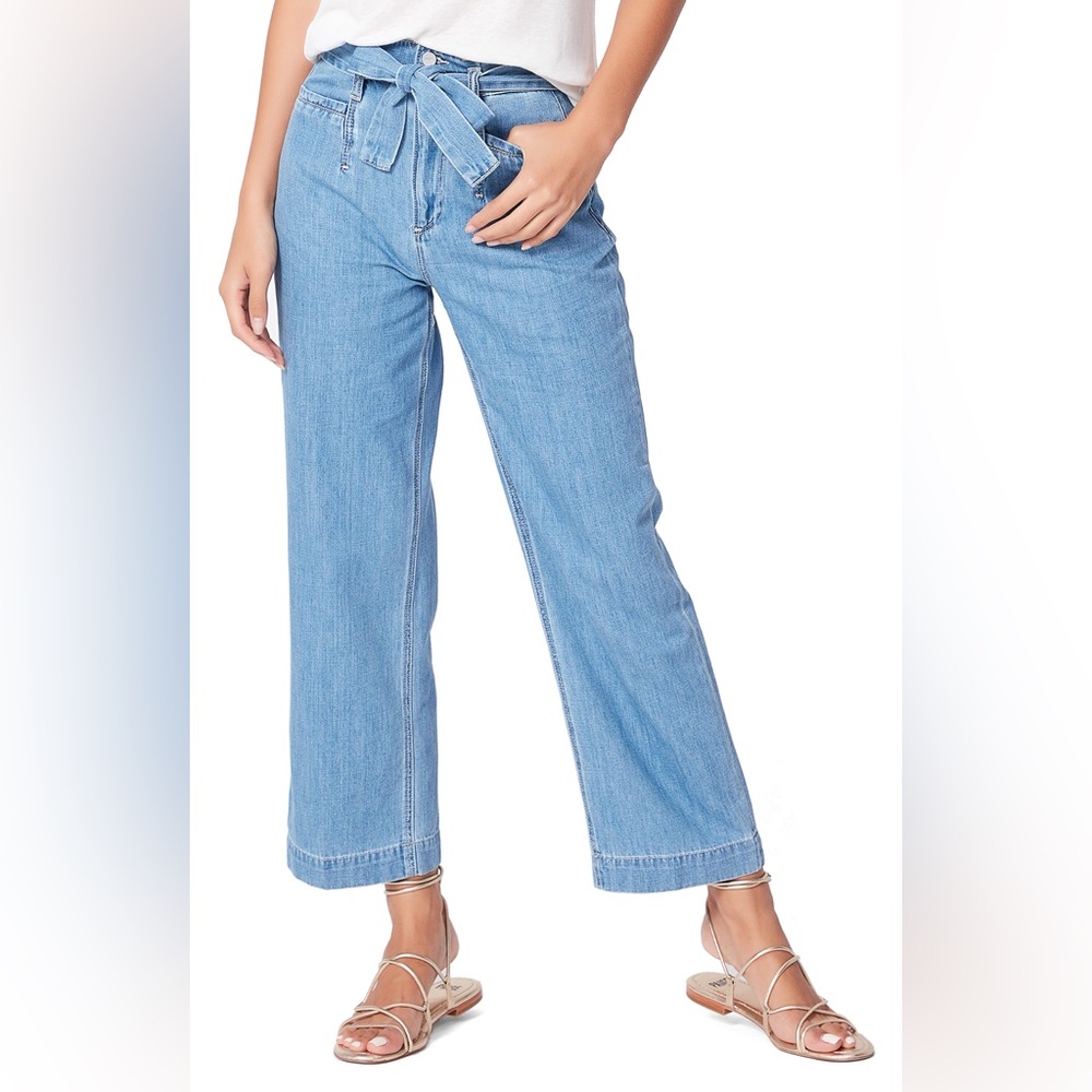 PAIGE Nellie High Waist Belted
Wide Leg Crop Jeans Size 25
